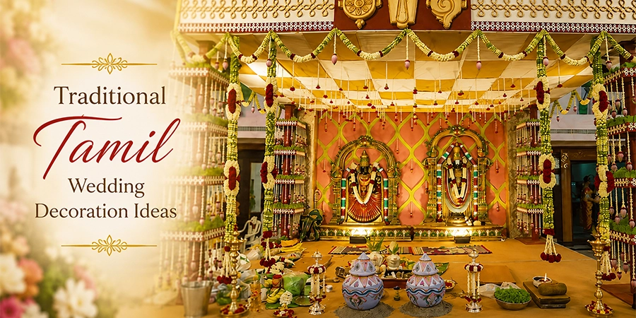 Traditional Tamil wedding planning ideas featuring cultural rituals, elegant decor and beautiful celebrations