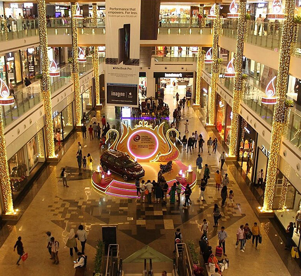 Crowd enjoying the best Broadway Mall event filled with fun, music, and lights in Coimbatore