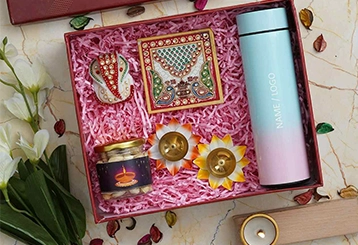 Customized Diwali corporate gifts & festive hampers with branding for clients and employees in Coimbatore