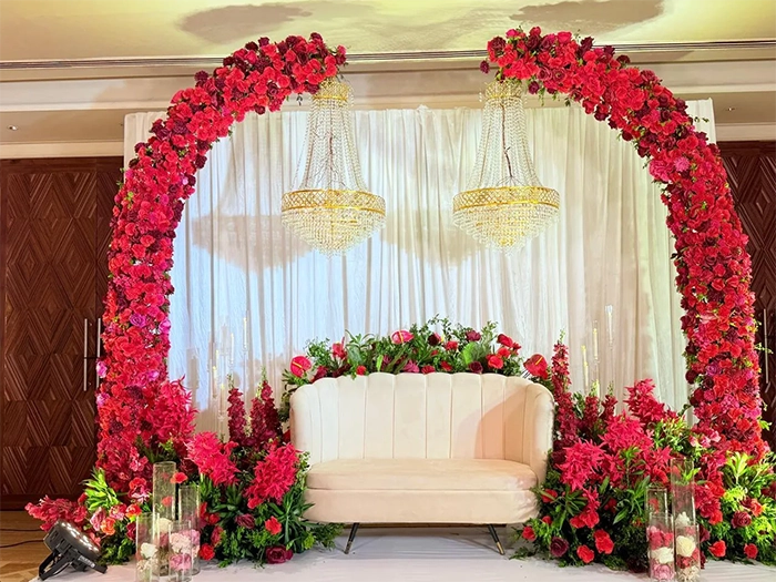 Dedicated event management team coordinating wedding functions and guest arrangements