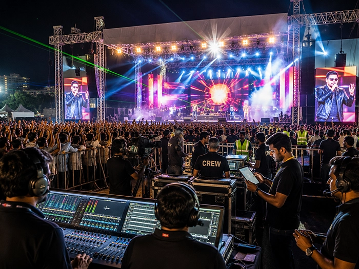 Expert live concert management including artist coordination, production and audience engagement.