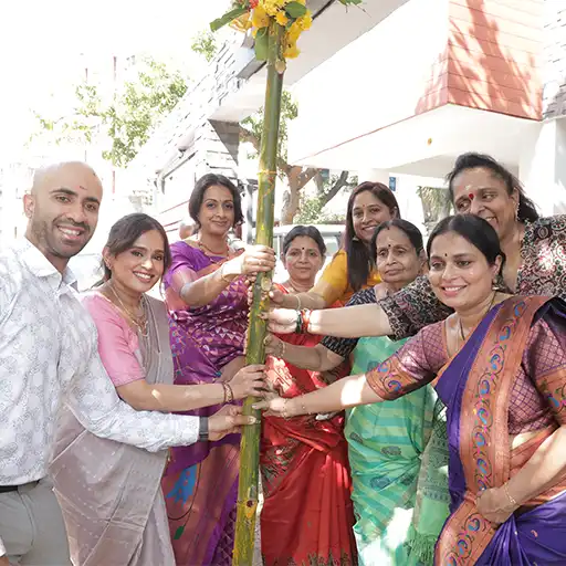 Muhurtha Kaal ceremony with traditional wedding rituals, décor and family arrangements in Tiruppur.