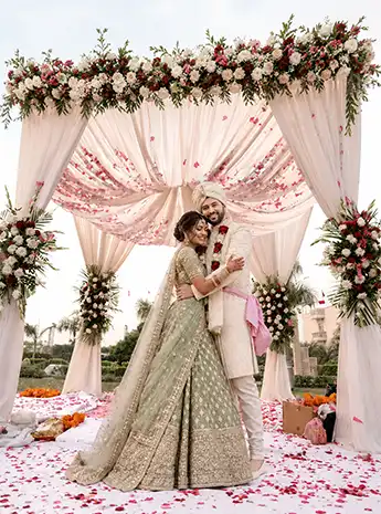 Destination weddings in Tiruppur with venue décor, guest arrangements and event planning services.
