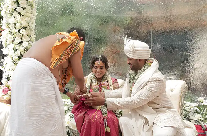 Traditional Kongu wedding events with cultural rituals, décor and family celebration arrangements.